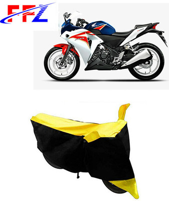 FFZ Waterproof Two Wheeler Cover for Honda(CBR 250R, Black, Yellow)