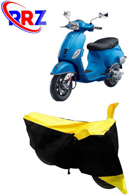 RRZ Waterproof Two Wheeler Cover for Vespa(Piaggio Vespa, Black, Yellow)
