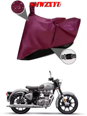 smwzxyu Waterproof Two Wheeler Cover for Royal Enfield(Bullet 350 New, Maroon)