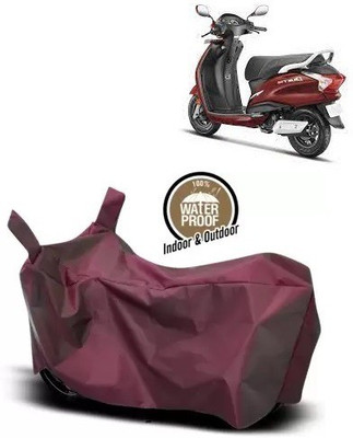 OliverX Waterproof Two Wheeler Cover for Hero(Duet 125 CC BS6, Maroon)