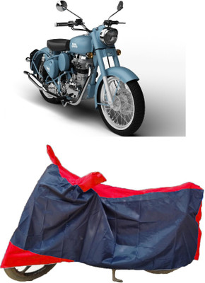 AutoFave Two Wheeler Cover for Royal Enfield(Squadron Blue, Multicolor)