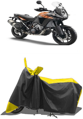 SUGASHRI Waterproof Two Wheeler Cover for KTM(1050 Adventure BS6, Yellow, Black)
