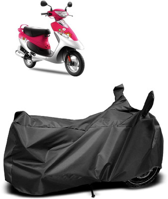 DeepShakshi AUTOMOTIVE Waterproof Two Wheeler Cover for TVS(Scooty Pep+, Black)