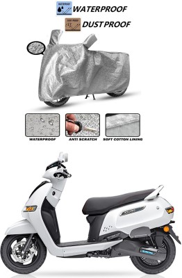 Genipap Waterproof Two Wheeler Cover for TVS(iQube Electric, Silver)