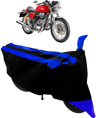 Mdstar Waterproof Two Wheeler Cover for Royal Enfield(Continental GT, Black, Blue)