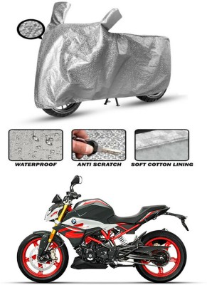 AutoTiger Waterproof Two Wheeler Cover for BMW(G 310 R, Silver)