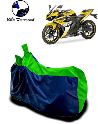 APNEK Waterproof Two Wheeler Cover for Yamaha(YZF R25, Green, Blue)