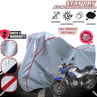 Starvin Waterproof Two Wheeler Cover for Hero(Xtreme, Silver, Red)