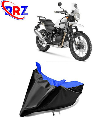 RRZ Waterproof Two Wheeler Cover for Royal Enfield(Himalayan, Black, Blue)