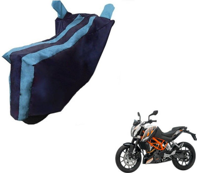 Mdstar Waterproof Two Wheeler Cover for KTM(Duke 390, Black, Blue)