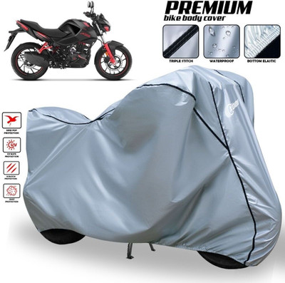 xodi Waterproof Two Wheeler Cover for Hero(Motocorp Xtreme 160 R, Silver, Black)
