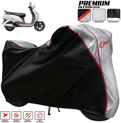 xodi Waterproof Two Wheeler Cover for Suzuki(Access SE, Silver, Black)