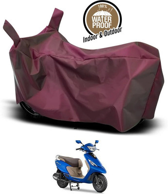 ANTHUB Waterproof Two Wheeler Cover for TVS(Scooty Zest 110, Maroon)