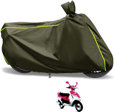 Euro Care Waterproof Two Wheeler Cover for TVS(Scooty Pep Plus, Green)