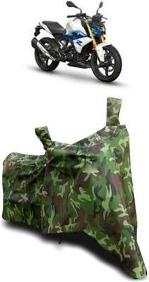 ATBROTHERS Waterproof Two Wheeler Cover for BMW(G 310 R, Multicolor, Green)