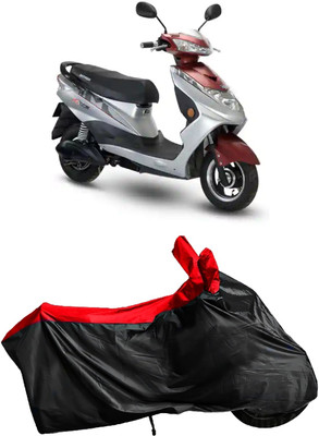 Autofly Waterproof Two Wheeler Cover for Okinawa(Ridge, Red, Black)