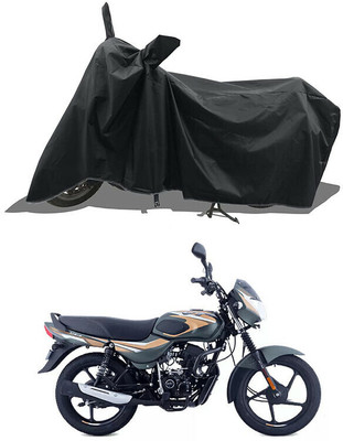 Matt Moon Two Wheeler Cover for Bajaj(CT100, Black)