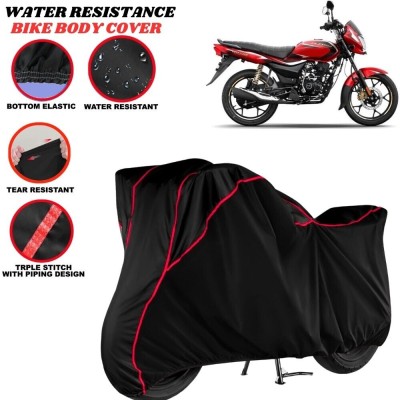 Big fly Two Wheeler Cover for Bajaj(Platina 110, Black, Red)