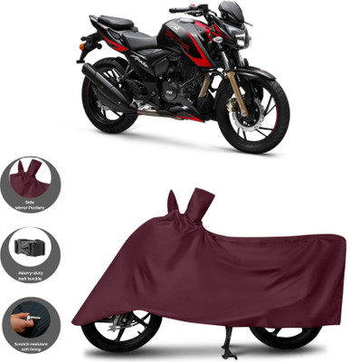 WMIZEXA Waterproof Two Wheeler Cover for TVS(Apache RTR 200, Maroon)