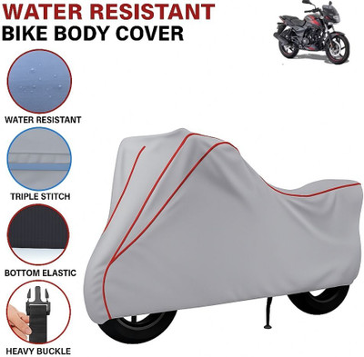Auto Udaan Waterproof Two Wheeler Cover for Bajaj(Pulsar 150, Grey, Red)