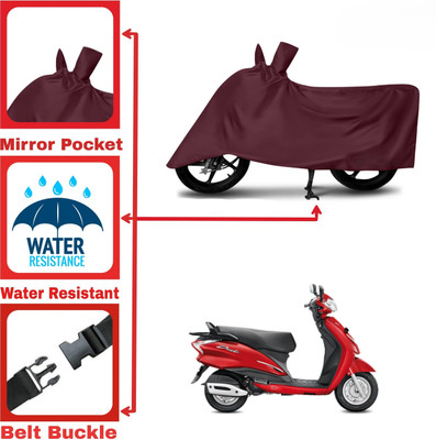 DeepShakshi AUTOMOTIVE Two Wheeler Cover for Hero(Duet LX 110CC, Maroon)