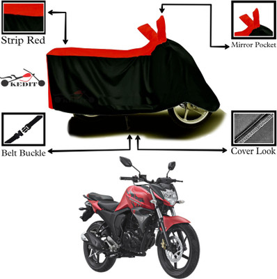 KEDIT Two Wheeler Cover for Suzuki(SV650, Red, Black)