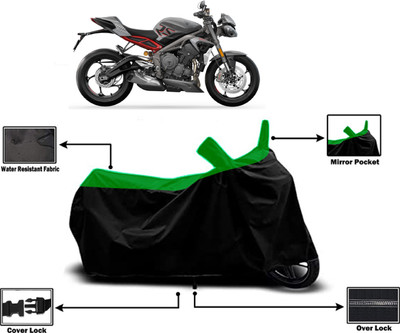 Amexride Two Wheeler Cover for Triumph(Street Triple RS, Green)