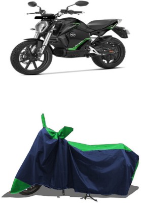 SUGASHRI Waterproof Two Wheeler Cover for Revolt(RV 300, Green, Blue)