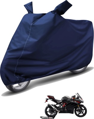 Auto Hub Waterproof Two Wheeler Cover for TVS(Apache RR 310, Blue)