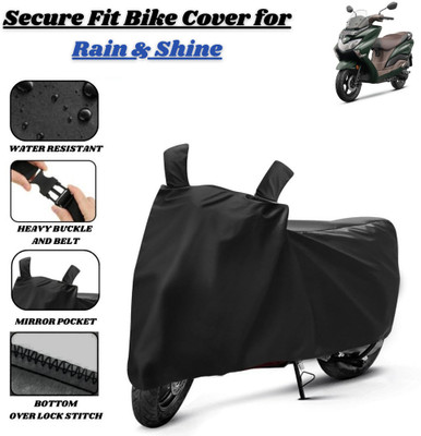 Delphinium Waterproof Two Wheeler Cover for Suzuki(Burgman Street, Black)
