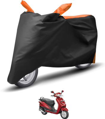 Caronix Waterproof Two Wheeler Cover for Hero(Duet, Orange)