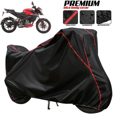 AutoGalaxy Waterproof Two Wheeler Cover for Bajaj(Pulsar 180NS BS6, Black, Red, Multicolor)