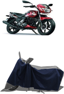 SUGASHRI Waterproof Two Wheeler Cover for TVS(Flame DS 125, Grey, Blue)