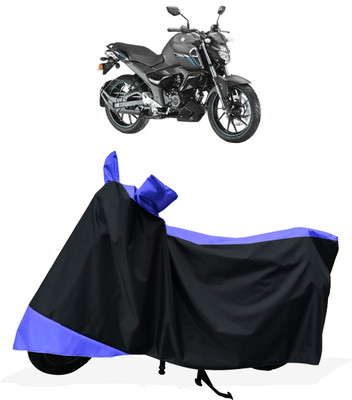 Tricway Two Wheeler Cover for Yamaha(FZ-S Fi Version 3.0, Black, Blue)