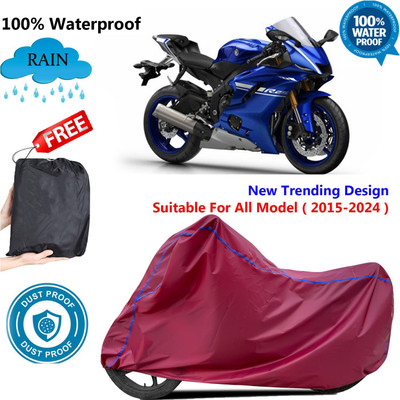 AUTOCAD Waterproof Two Wheeler Cover for Yamaha(YZF R25, Maroon)