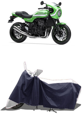 SUGASHRI Waterproof Two Wheeler Cover for Kawasaki(Z900 RS Cafe Racer BS6, White, Blue)