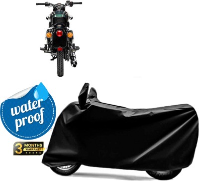 ZIMBER Waterproof Two Wheeler Cover for Royal Enfield(Bullet 350, Black)