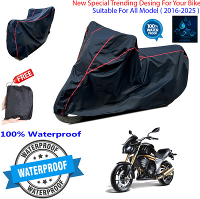 OliverX Waterproof Two Wheeler Cover for Mahindra(Mojo, Black)