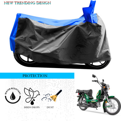 ANTHUB Waterproof Two Wheeler Cover for TVS(XL 100 Heavy Duty, Grey, Blue)