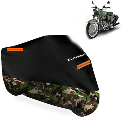 Horseyaart Waterproof Two Wheeler Cover for Royal Enfield(Battle Green, Multicolor)