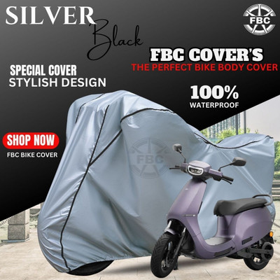 FBC Waterproof Two Wheeler Cover for Ola(Silver)