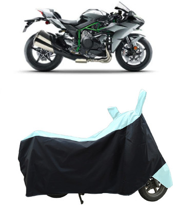 Coxtor Waterproof Two Wheeler Cover for Kawasaki(Ninja H2 BS6, White)