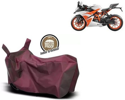 OliverX Waterproof Two Wheeler Cover for KTM(RC 200, Maroon)