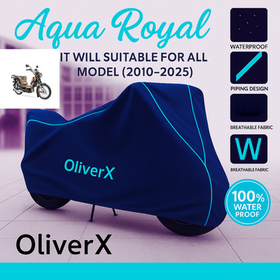 OliverX Waterproof Two Wheeler Cover for TVS(XL 100 Heavy Duty BS6, Blue, Red)