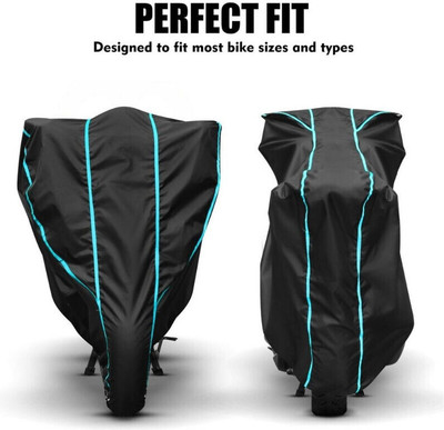 OliverX Waterproof Two Wheeler Cover for Aprilia(SR 160, Black, Blue)