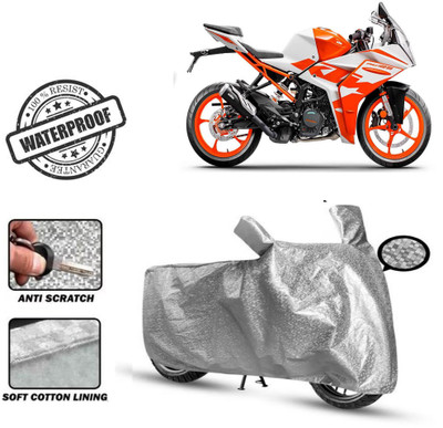 Autoinnovation Waterproof Two Wheeler Cover for KTM(RC 125, Silver)