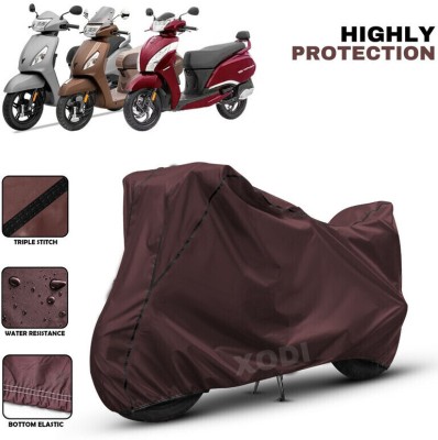 xodi Waterproof Two Wheeler Cover for TVS(Jupiter, Maroon, Black)