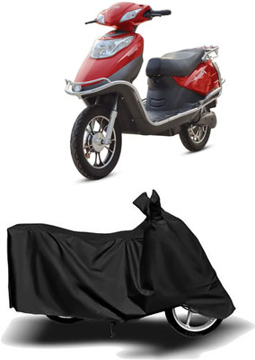 Mdstar Waterproof Two Wheeler Cover for Hero(Electric Flash, Black)