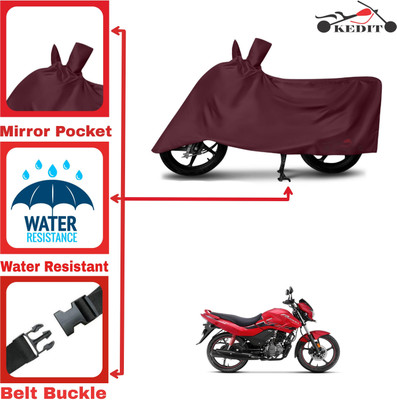 KEDIT Two Wheeler Cover for Hero(Glamour, Maroon)