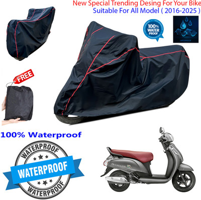 OliverX Waterproof Two Wheeler Cover for Suzuki(Access SE, Black)